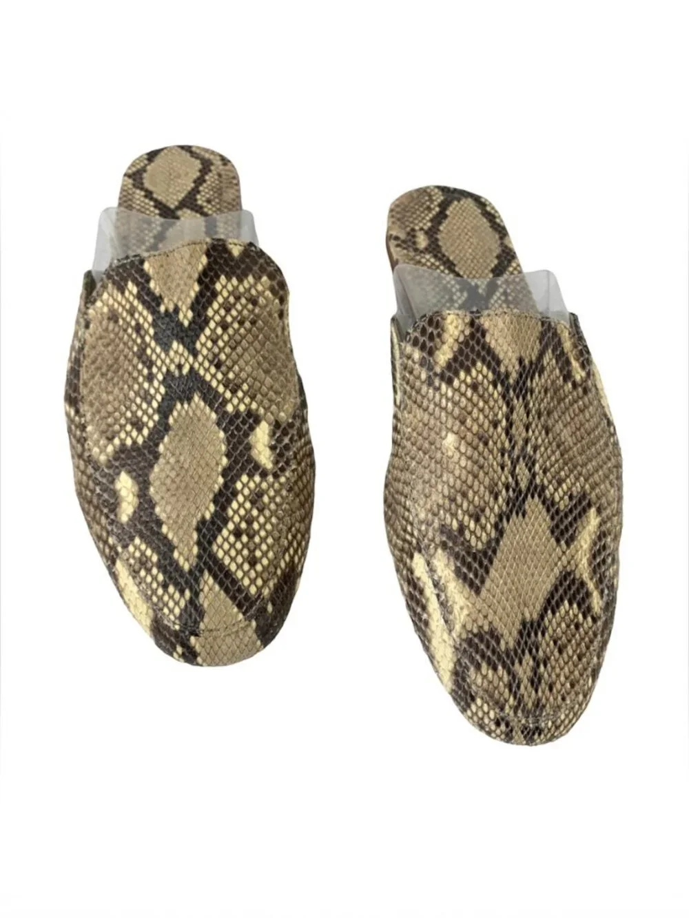 MYSTIQUE Boutique‎ Geniune Lizard Skin Leather Mule Slides